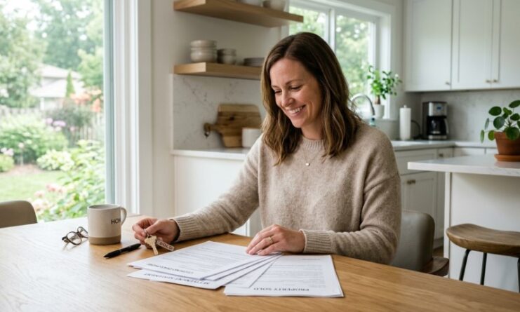 person being happy after selling a property