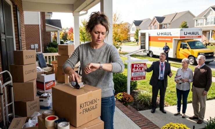 being on a tight deadline while moving